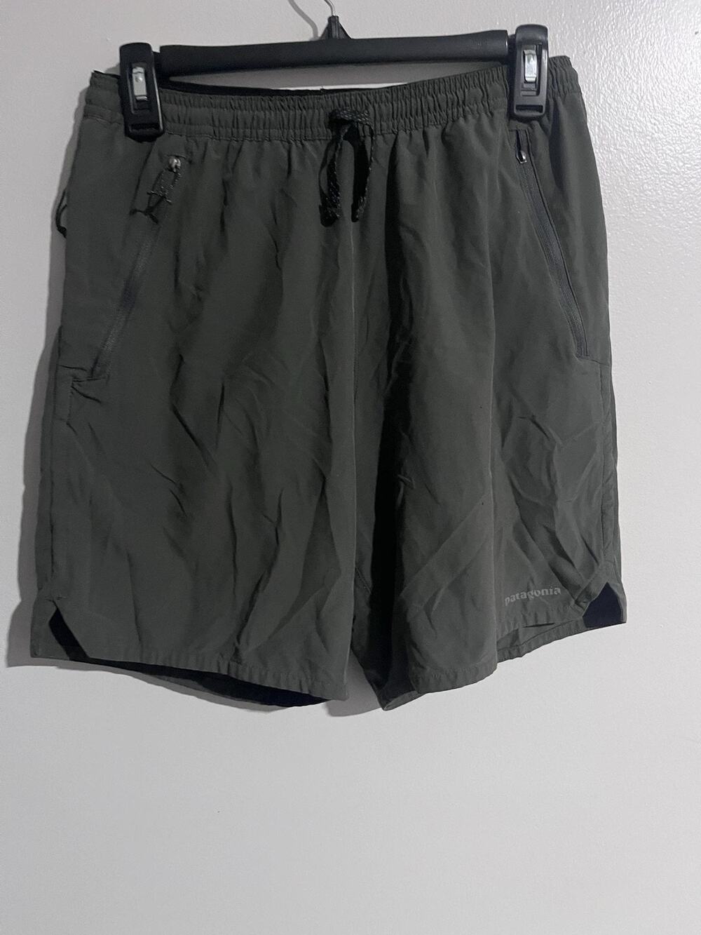 Patagonia Shorts Mens S Green Lined Quick Dry Drawstring Pockets Hiking Trail
